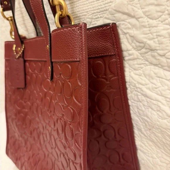 Coach Embossed Signature Field Tote - Large - Picture 8 of 13